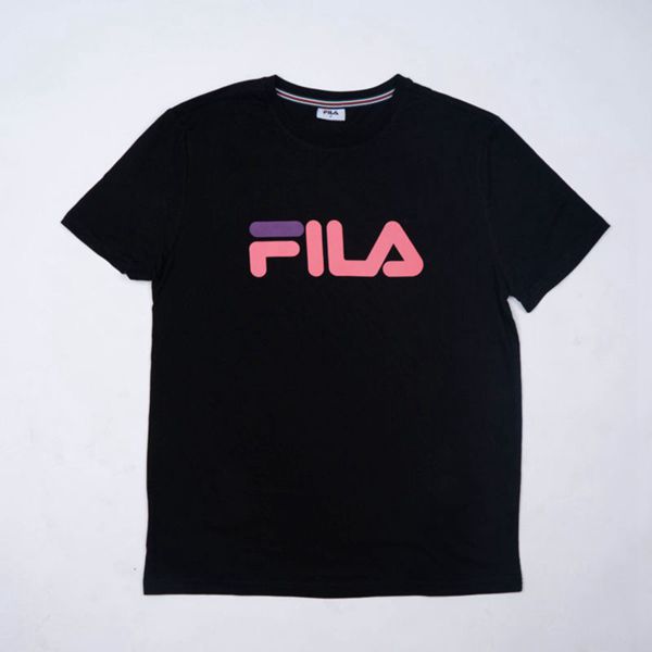 Camisetas Fila Mulher Pretas - Fila Hannah Oversized Outlet Portugal,BRCN-82415